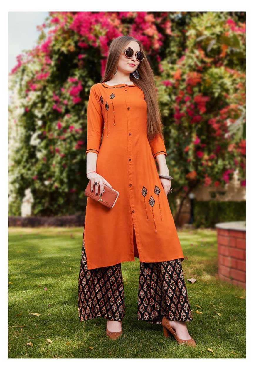 Bella's Vol-2 Rutu Creation Printed Kurti with Palazzo Bella's Vol-2 Rutu Creation Printed Kurti with Palazzo